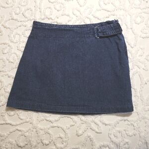 Denim Mini Skirt with Belt